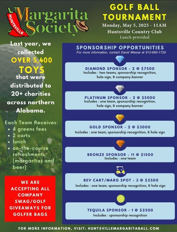 Huntsville Margarita Society Annual Golf Ball Tournament